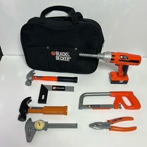The Home Depot Kids Tool Set 7 Piece with Black and Decker Tool Bag
